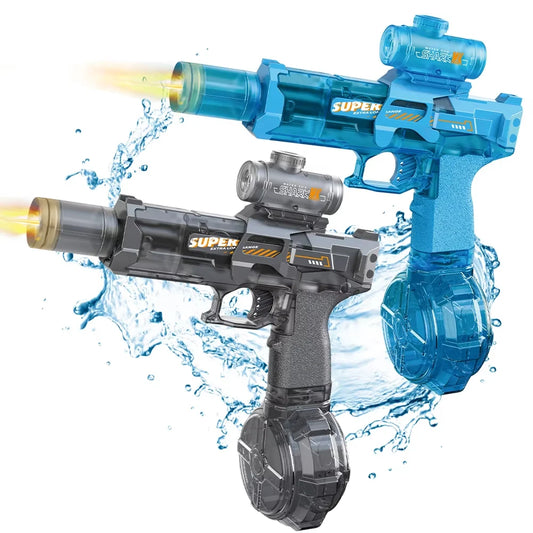 Pistolet à Eau Électrique Lumineux à Grande Capacité – Effet "Souffle de Feu"🐉