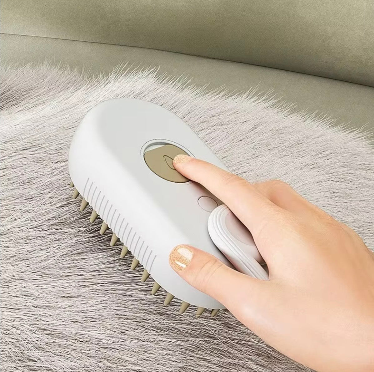 Brosse Anti-Poils Auto-Nettoyante 3-en-1 pour Chien & Chat – Brosse Vapeur, Peigne Massage et Élimination des Poils Morts
