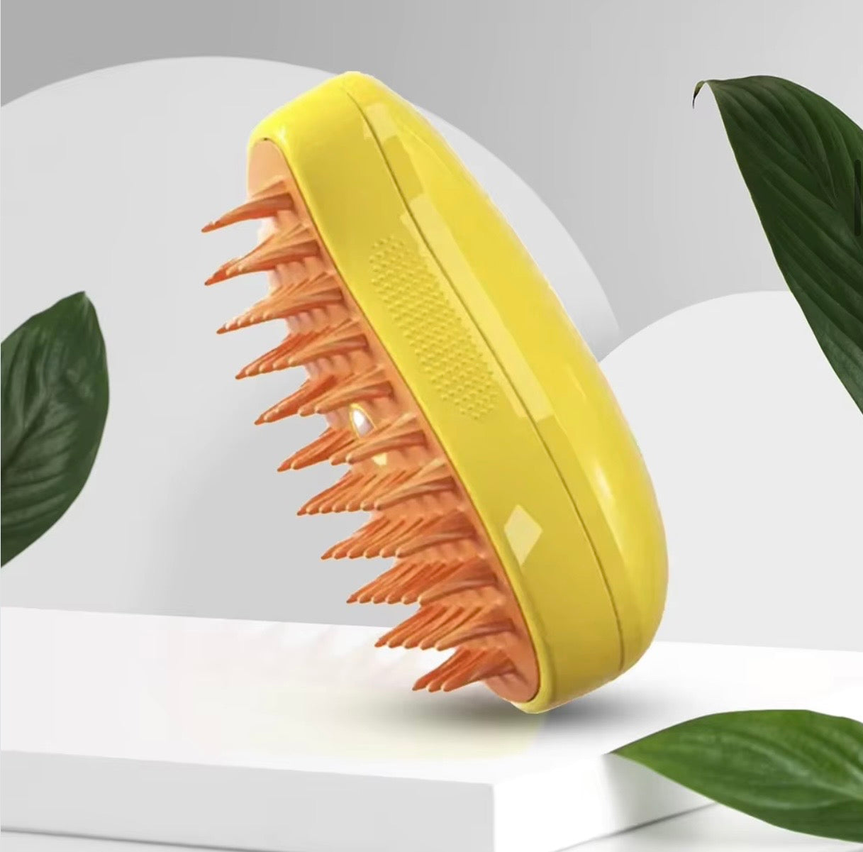 Brosse Anti-Poils Auto-Nettoyante 3-en-1 pour Chien & Chat – Brosse Vapeur, Peigne Massage et Élimination des Poils Morts