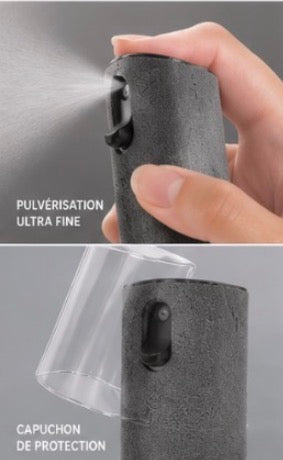 SprayClean™ – Nettoyeur d’Écran 2-en-1 Portable avec Microfibre Intégrée
