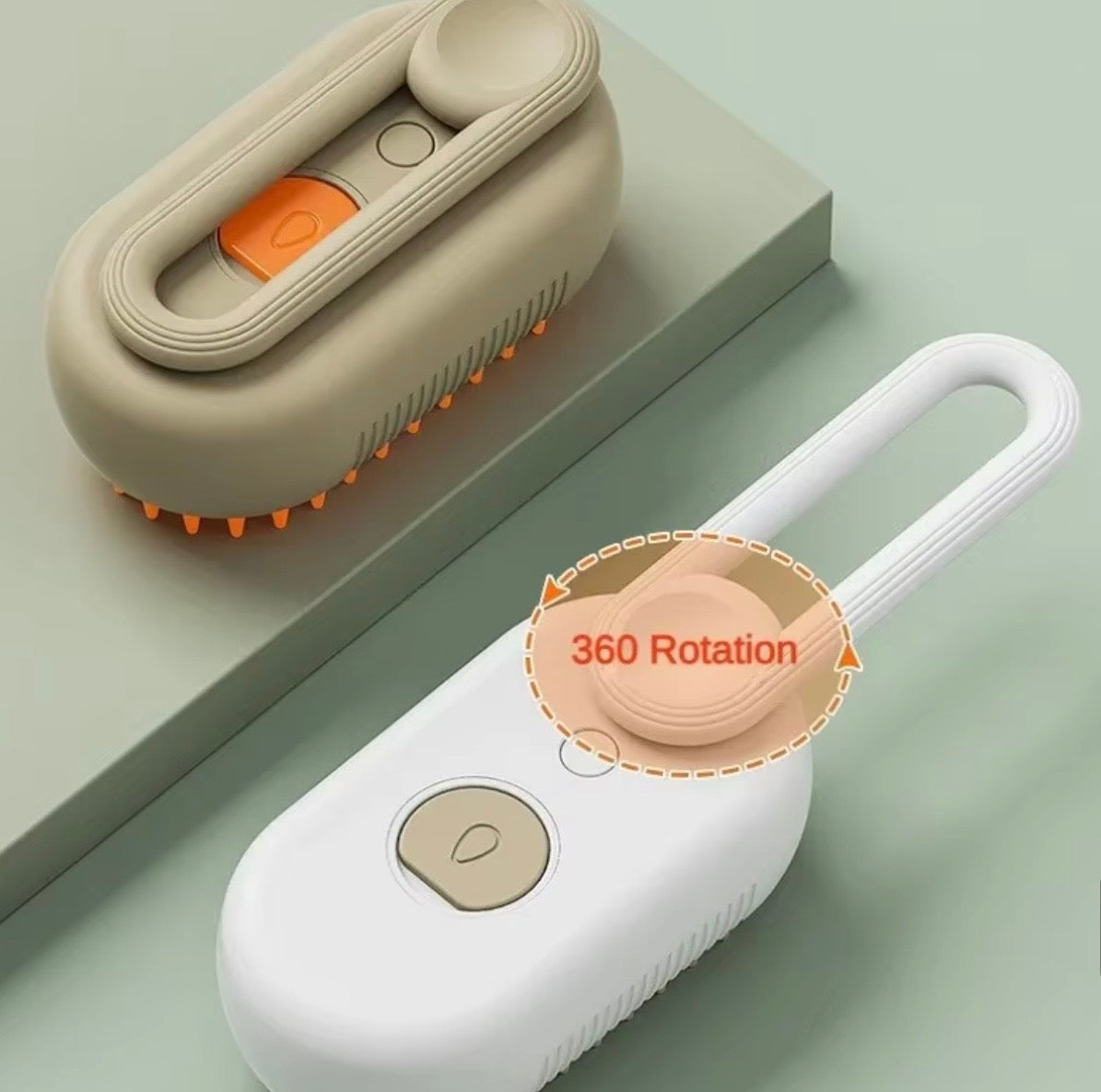 Brosse Anti-Poils Auto-Nettoyante 3-en-1 pour Chien & Chat – Brosse Vapeur, Peigne Massage et Élimination des Poils Morts