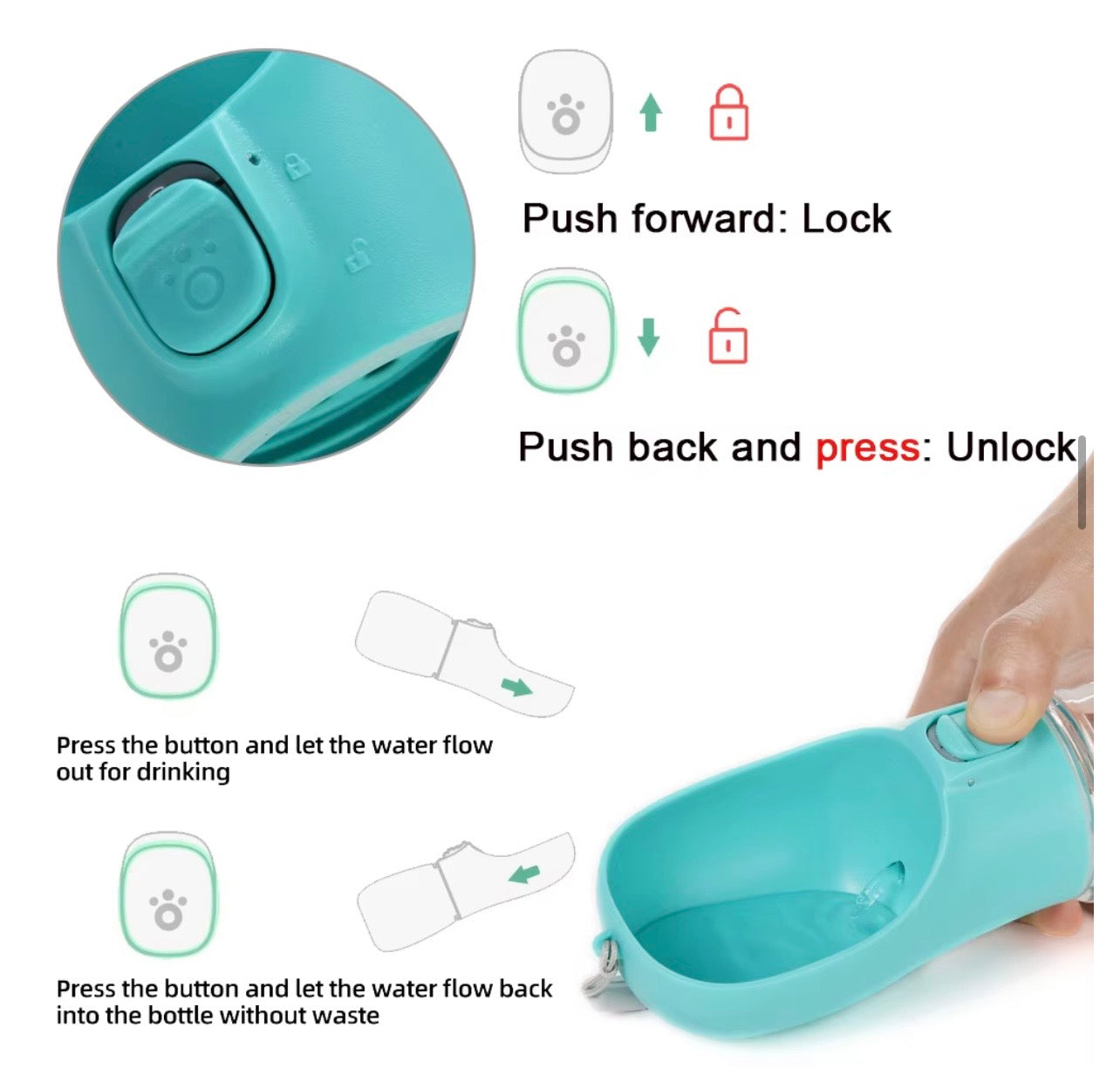 Gourde Portable pour Chien Anti-Fuite™ | Hydratation Facile en Promenade