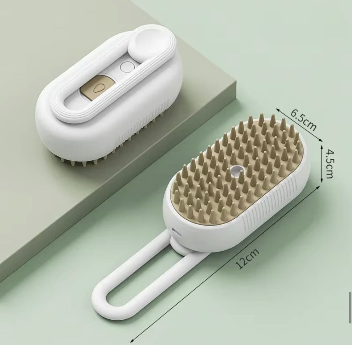 Brosse Anti-Poils Auto-Nettoyante 3-en-1 pour Chien & Chat – Brosse Vapeur, Peigne Massage et Élimination des Poils Morts