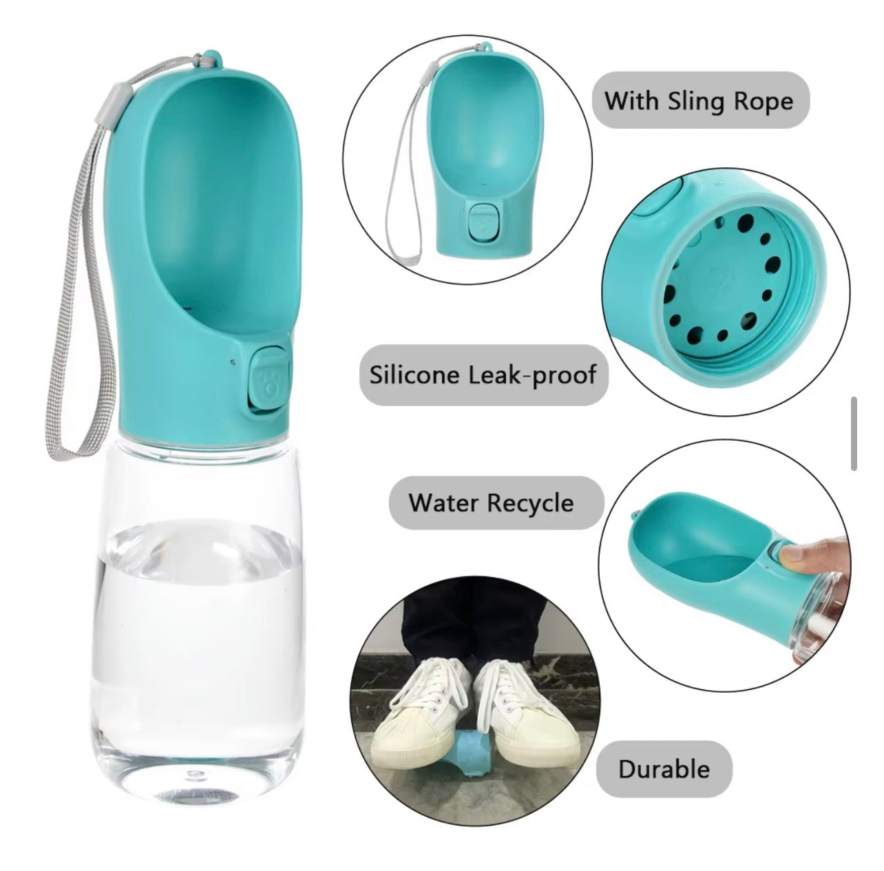 Gourde Portable pour Chien Anti-Fuite™ | Hydratation Facile en Promenade