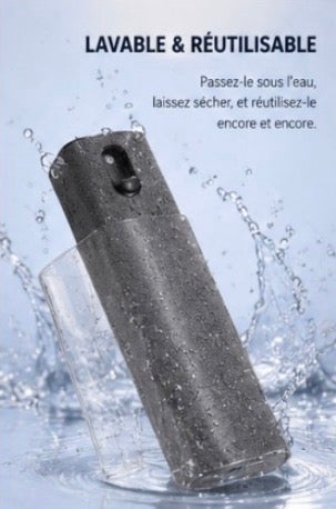 SprayClean™ – Nettoyeur d’Écran 2-en-1 Portable avec Microfibre Intégrée