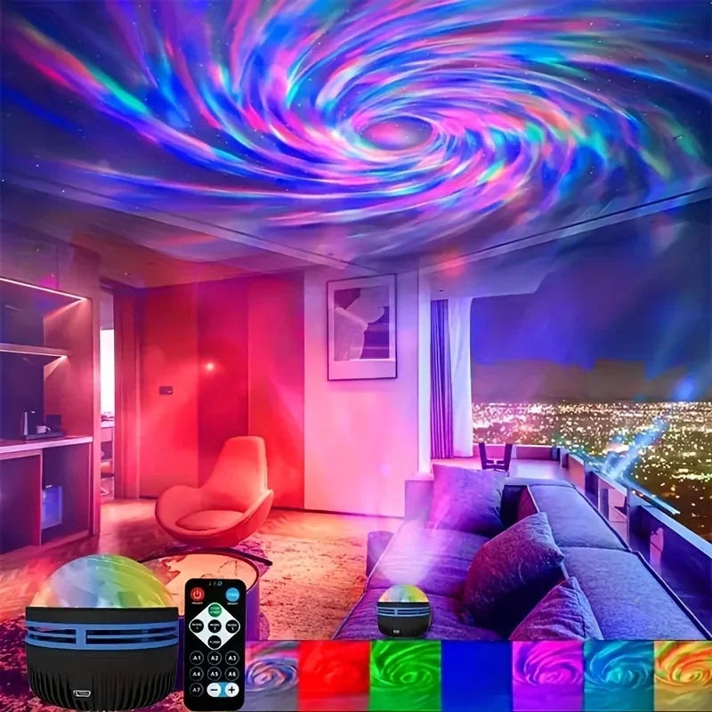 Projecteur Galaxie LED 360° – Ciel Étoilé, Nébuleuse Multicolore & Télécommande Sans Fil