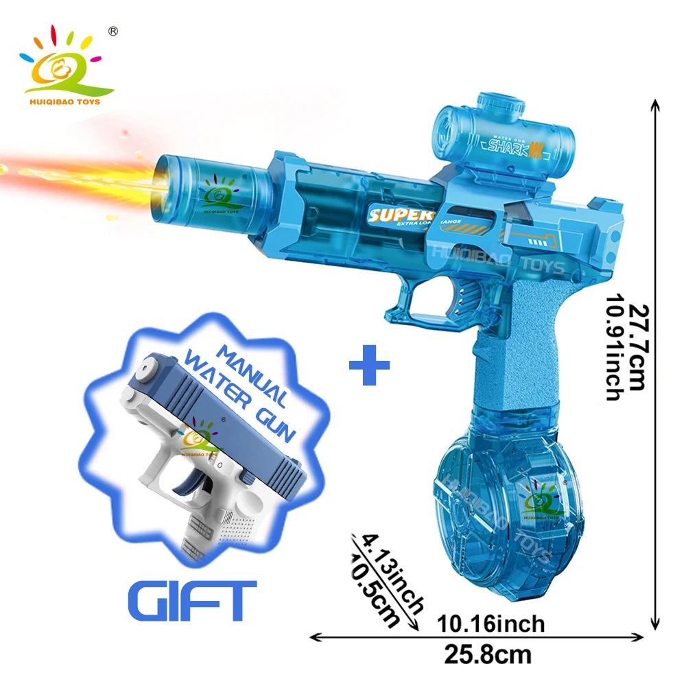 Pistolet à Eau Électrique Lumineux à Grande Capacité – Effet "Souffle de Feu"🐉
