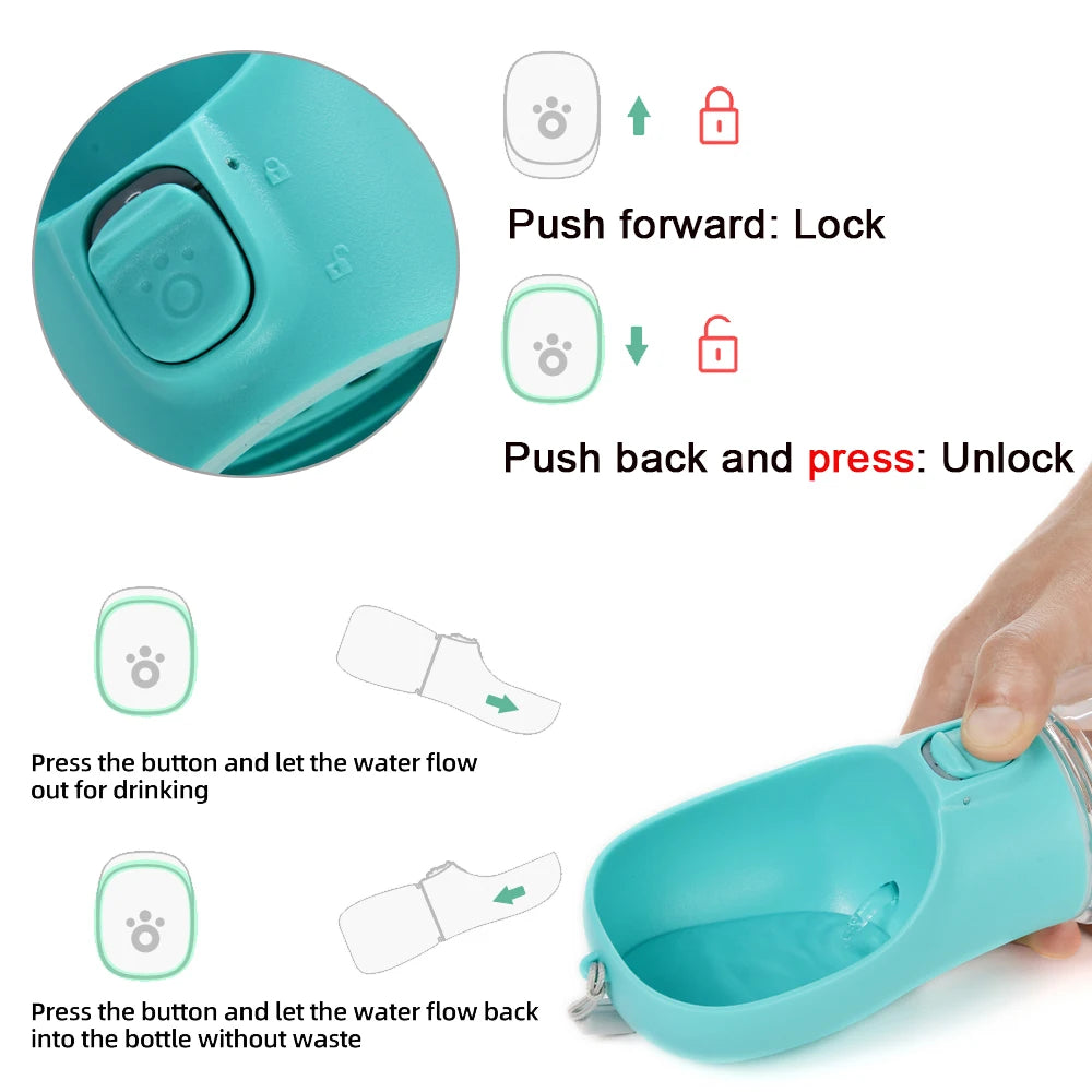 Gourde Portable pour Chien Anti-Fuite™ | Hydratation Facile en Promenade