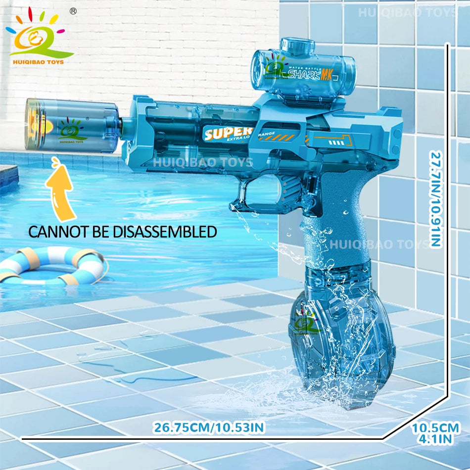 Pistolet à Eau Électrique Lumineux à Grande Capacité – Effet "Souffle de Feu"🐉