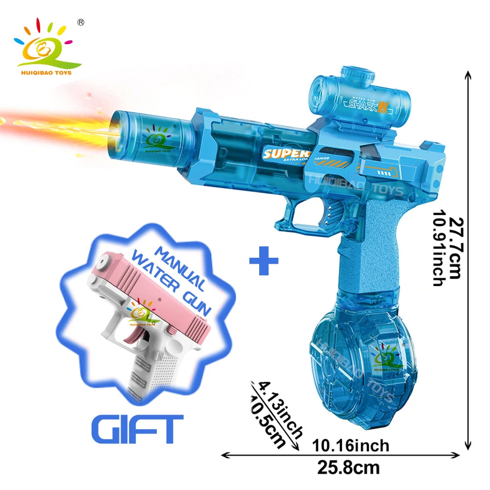 Pistolet à Eau Électrique Lumineux à Grande Capacité – Effet "Souffle de Feu"🐉