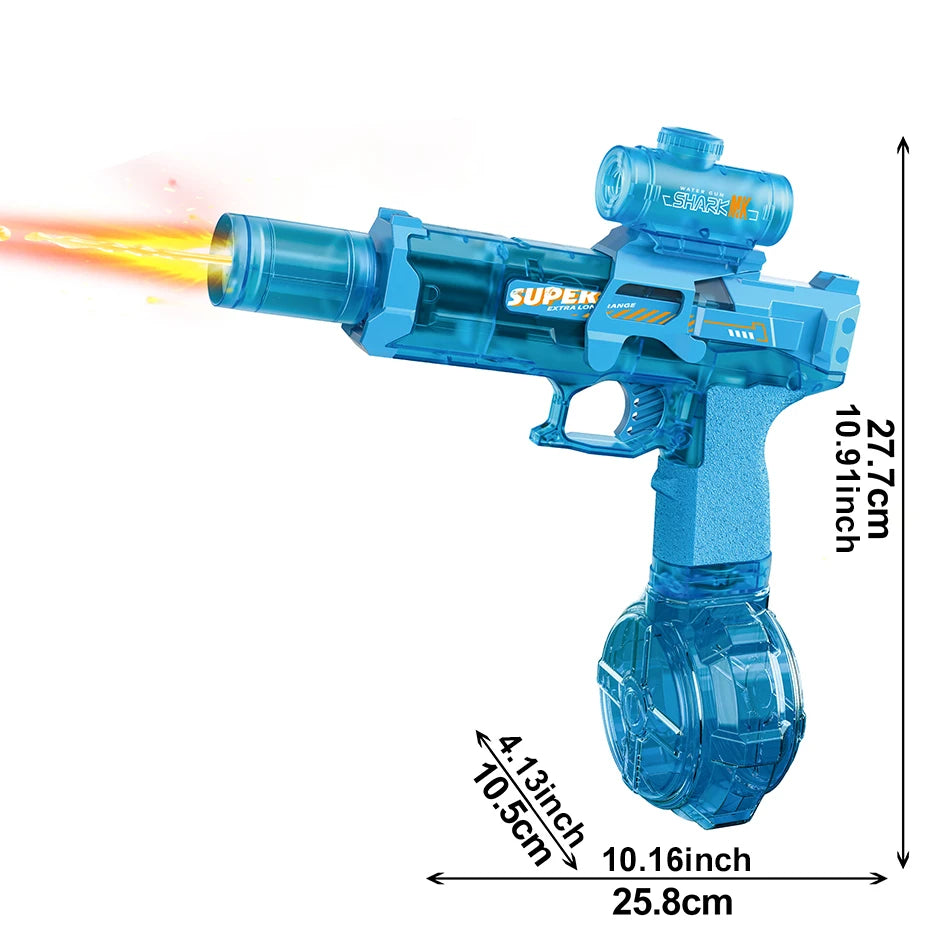 Pistolet à Eau Électrique Lumineux à Grande Capacité – Effet "Souffle de Feu"🐉