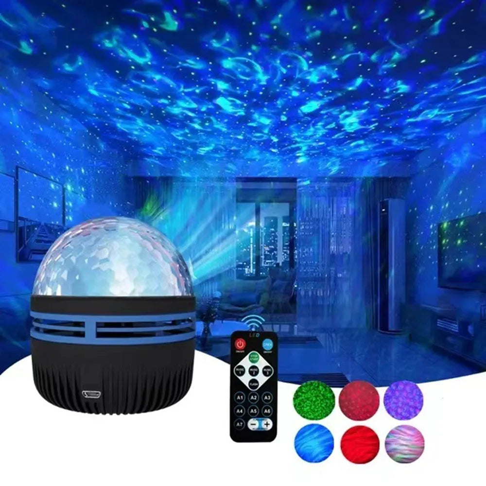 Projecteur Galaxie LED 360° – Ciel Étoilé, Nébuleuse Multicolore & Télécommande Sans Fil